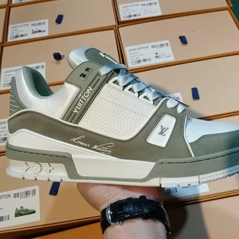 Louis Vuitton Archlight White with Mint Green Accents Sneakers - 3