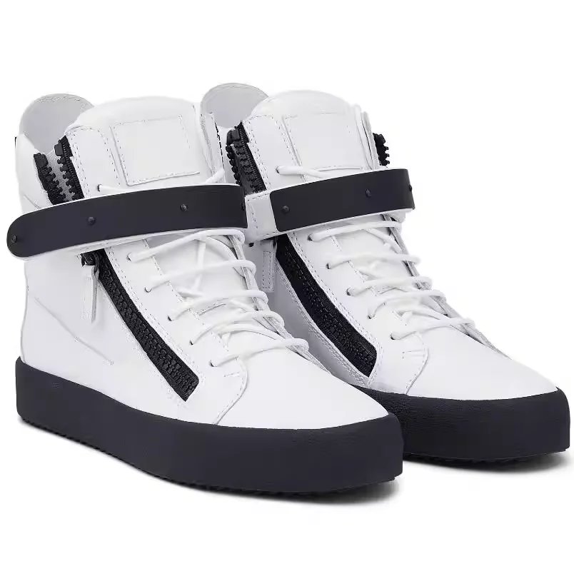 White Zip with Single Buckle