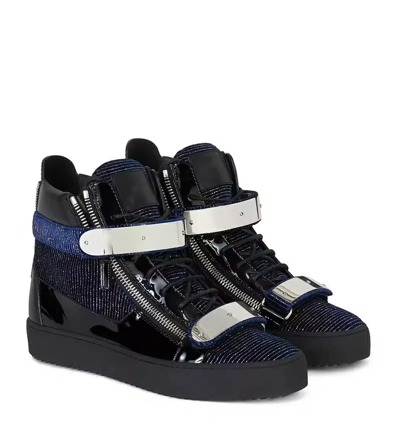 Blue with Dual Metal Buckles