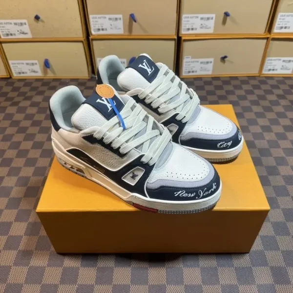 Louis Vuitton Trainer New York Navy White Sneakers - 1