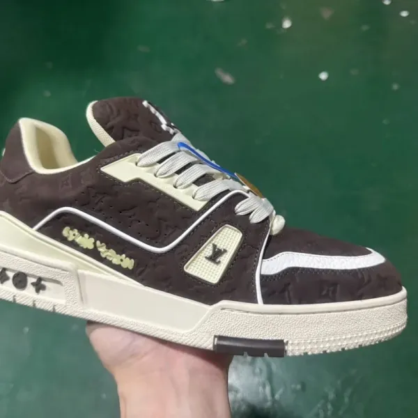 Louis Vuitton Trainer Low Brown Monogram Sneakers - 1