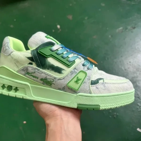Louis Vuitton Archlight Sneakers Green Denim Print Sneakers - 1
