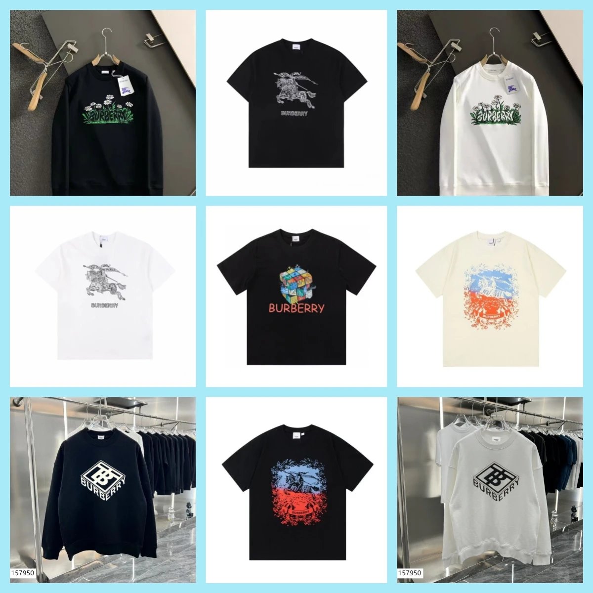 Burberry Graphic Print T-Shirts and Sweatshirts