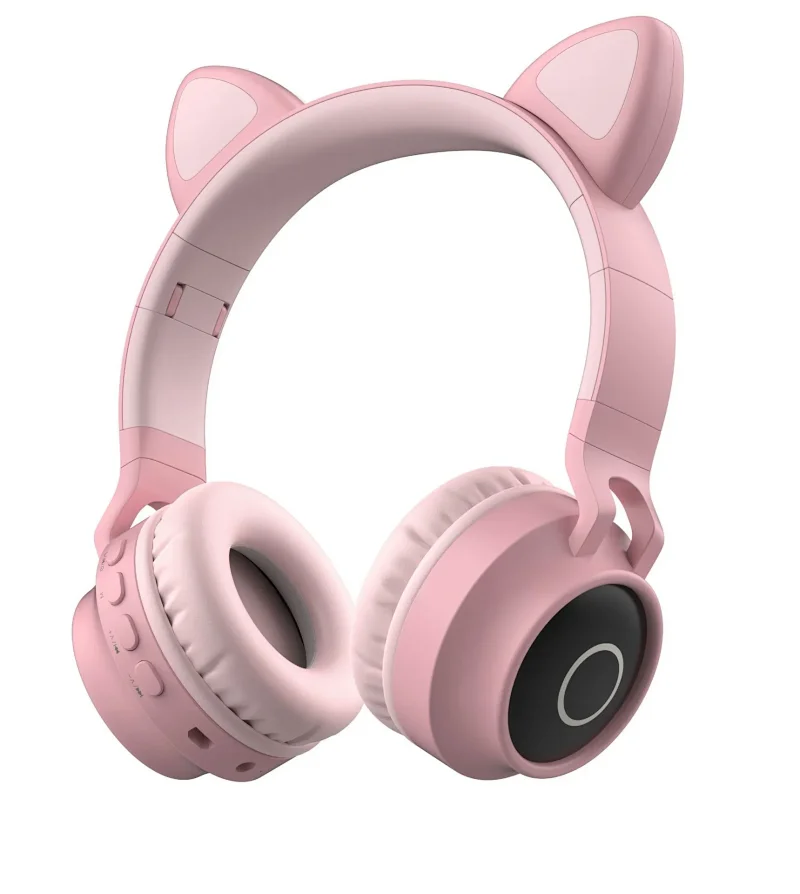 Girlish cat-ear style wireless Bluetooth headphones
