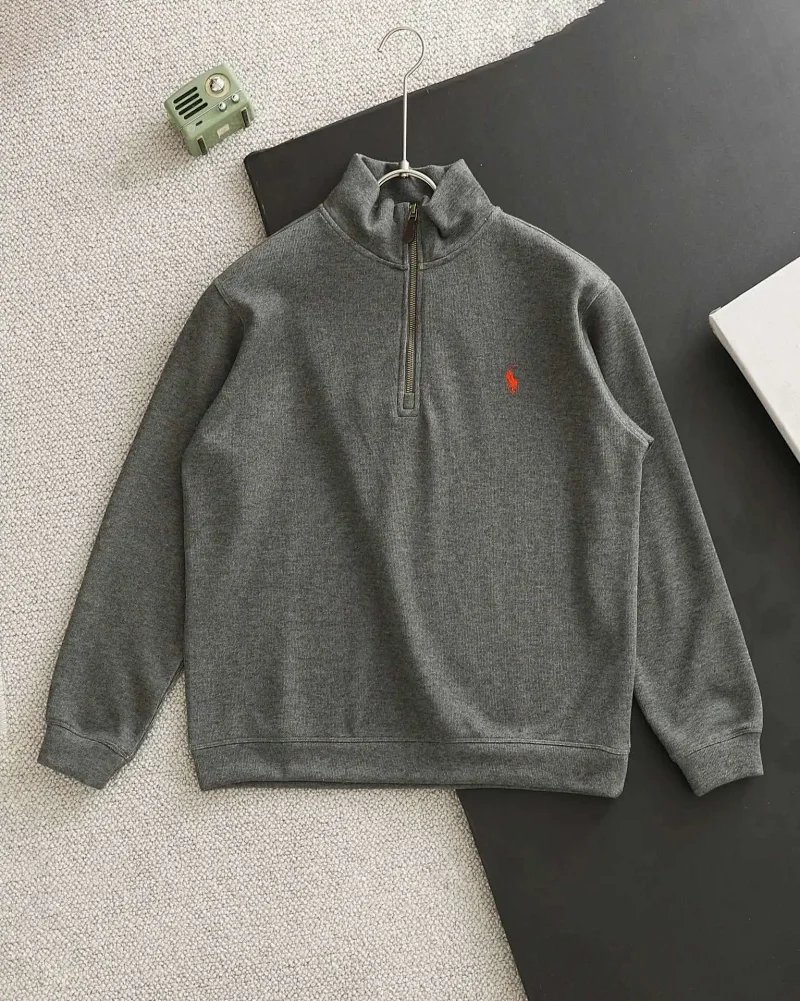Ralph Lauren Grey Half-Zip Sweatshirt