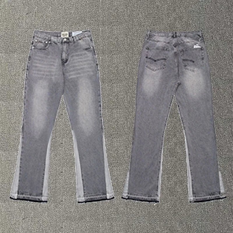Grey Wide Leg Jeans