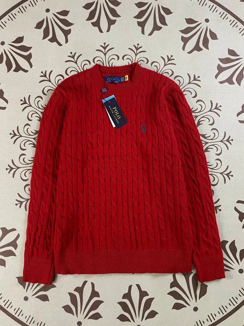 Polo Ralph Lauren Red Cable Knit Sweater