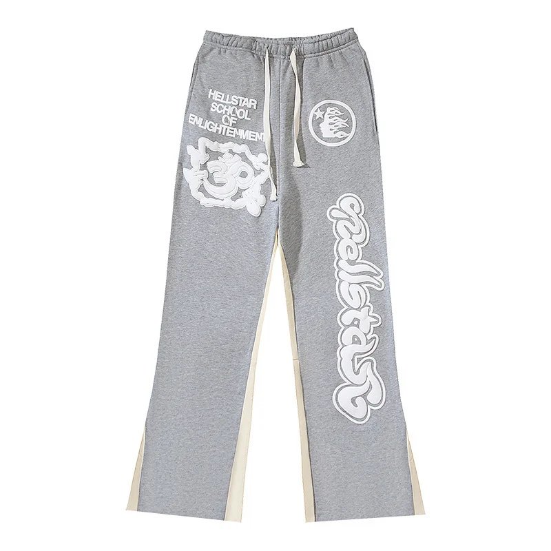 Hellstar Grey Embroidered Sweatpants