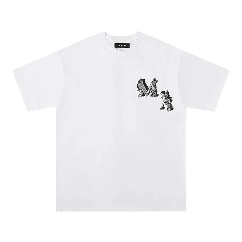 AMIRI Gothic-Style Metallic Letter T-Shirt