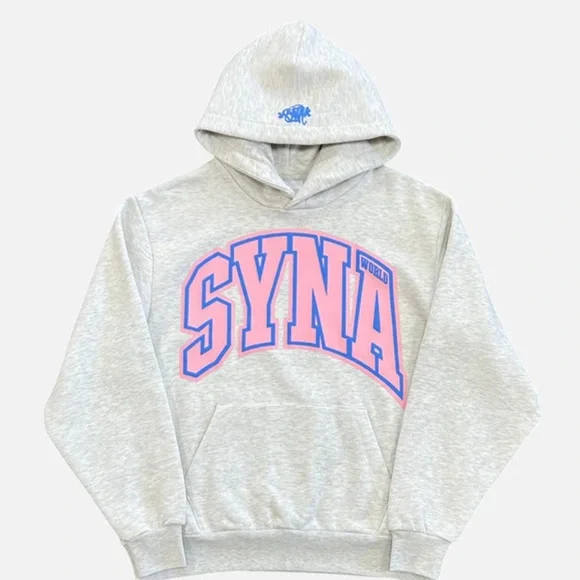 Synaworld's classic collegiate-style printed hoodie comes from the streetwear brand helmed by British rapper Central Cee.