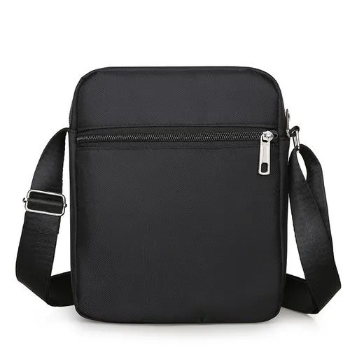 Black Nylon Crossbody Messenger Bag