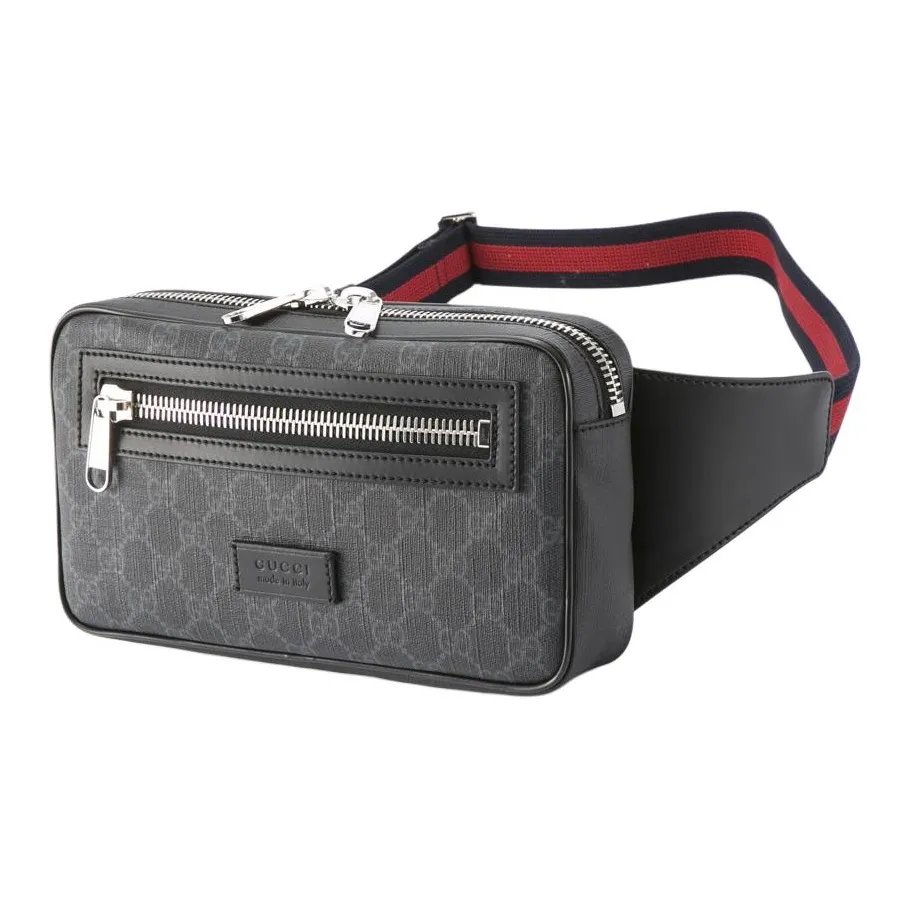 [DX9-2] Chain Square Small Open Pocket Single Strap Letter Black Crossbody Shoulder Bag