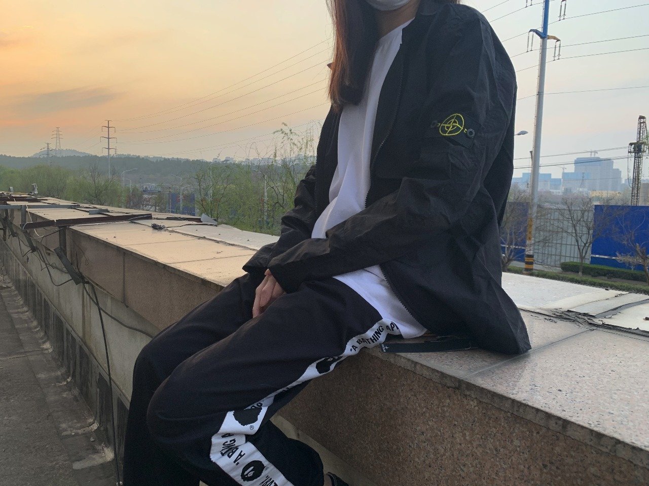 石头岛stone island金属尼龙防晒衣服衬衫夹克外套薄款上衣男女情侣装