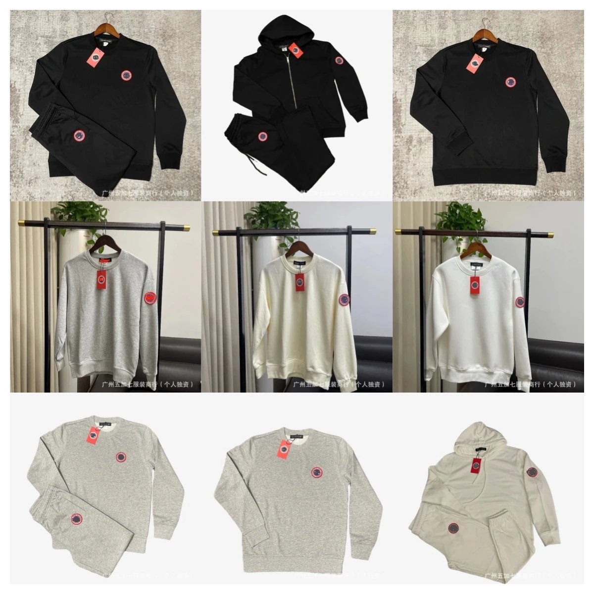 Classic crewneck casual sweatshirt set