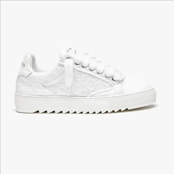 Maison Margiela Tabi Lace-Up White Sneakers - 1