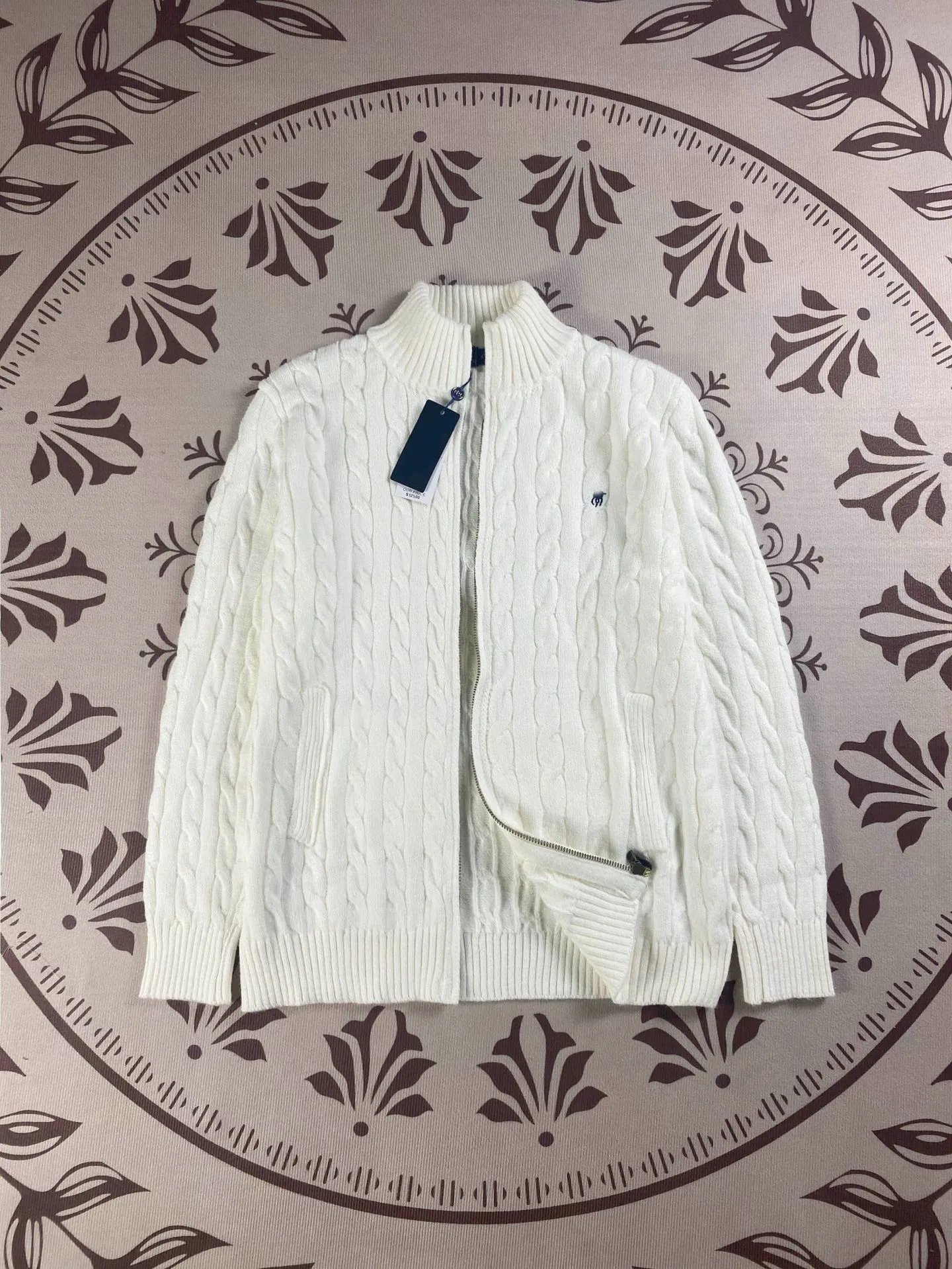 Off-White Knitwear Crewneck logo knit sweater — RL 18