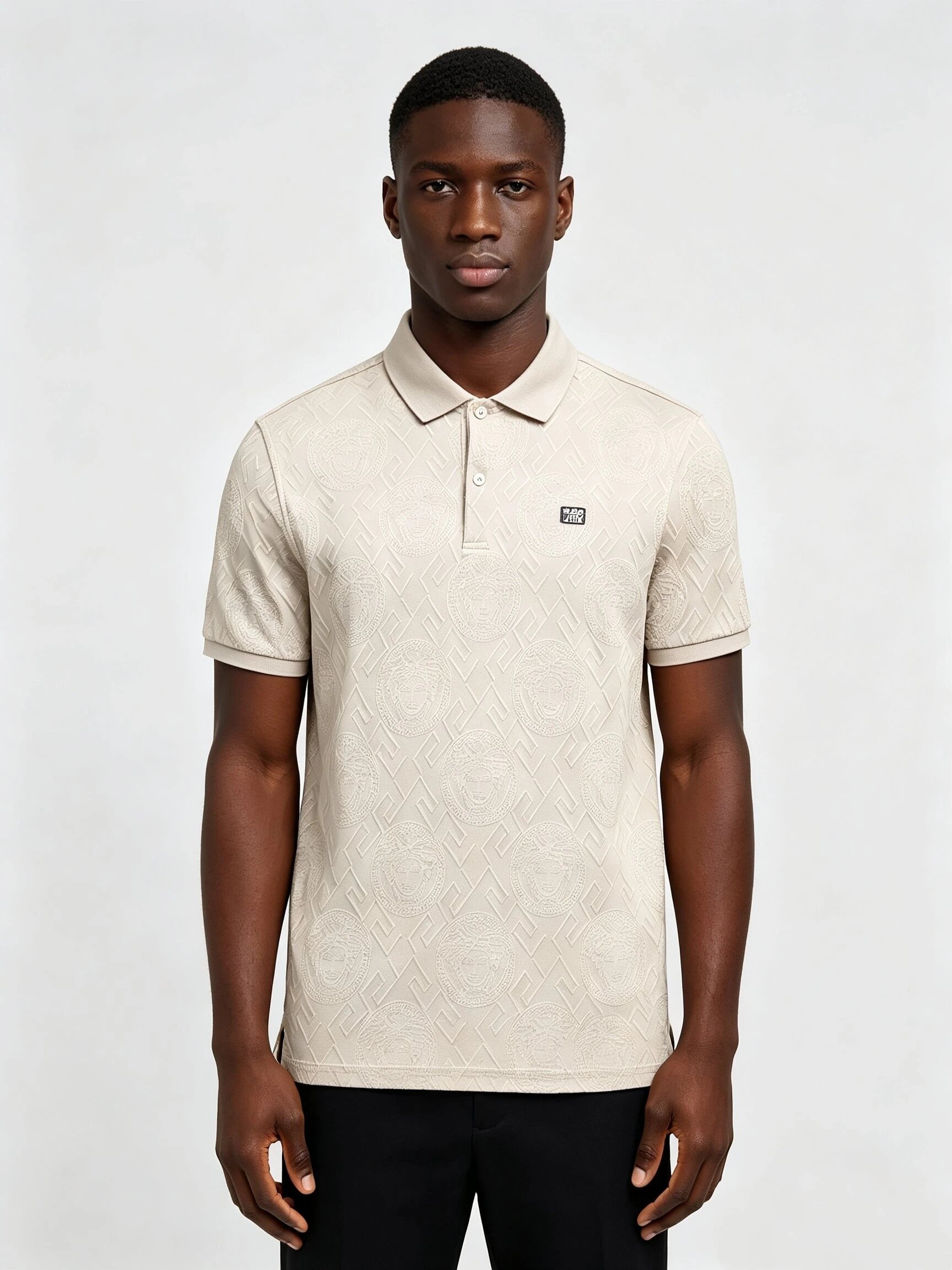 Versace Embossed Polo Shirt