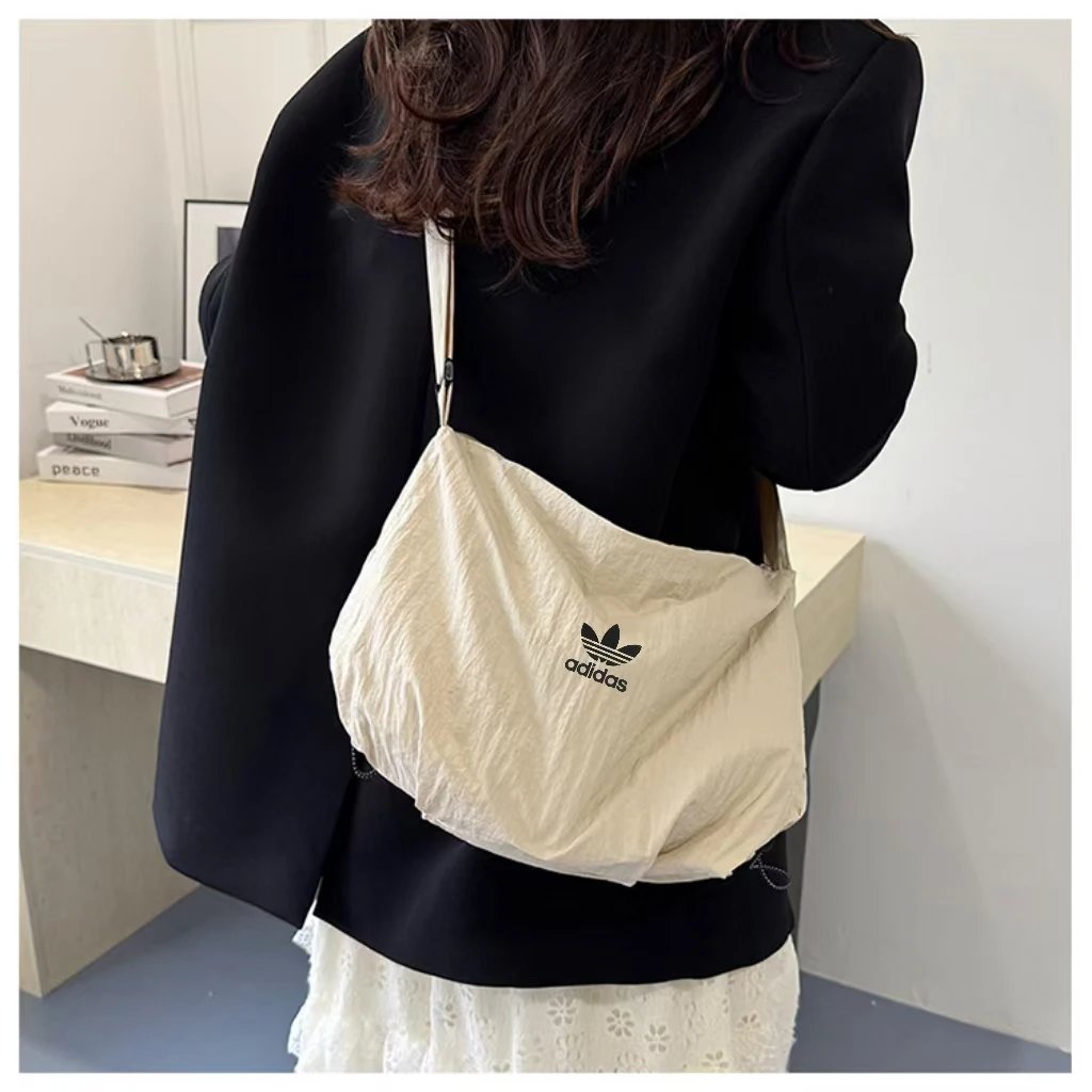 Adidas Trefoil Embroidered Nylon Crossbody Bag