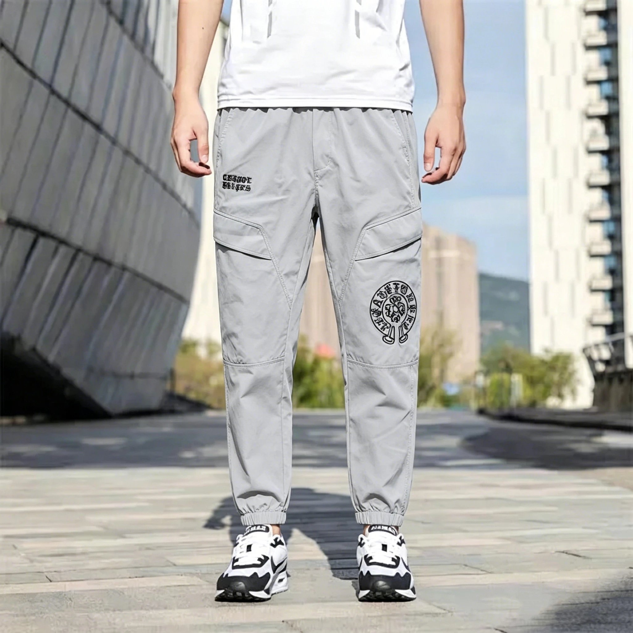 Chrome Hearts Sanskrit Embroidered Quick-Dry Pants