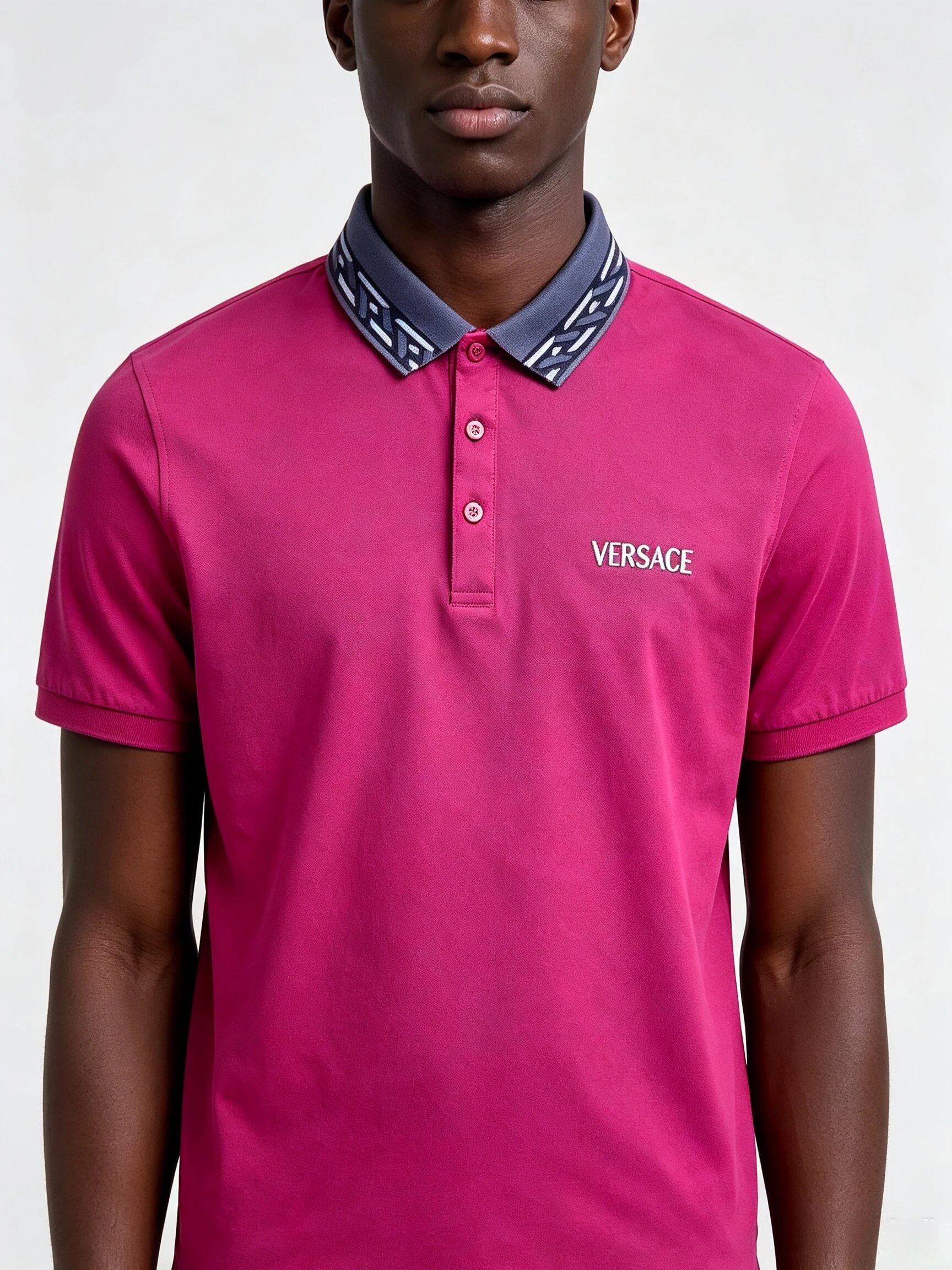 Versace Geometric Collar T-Shirt