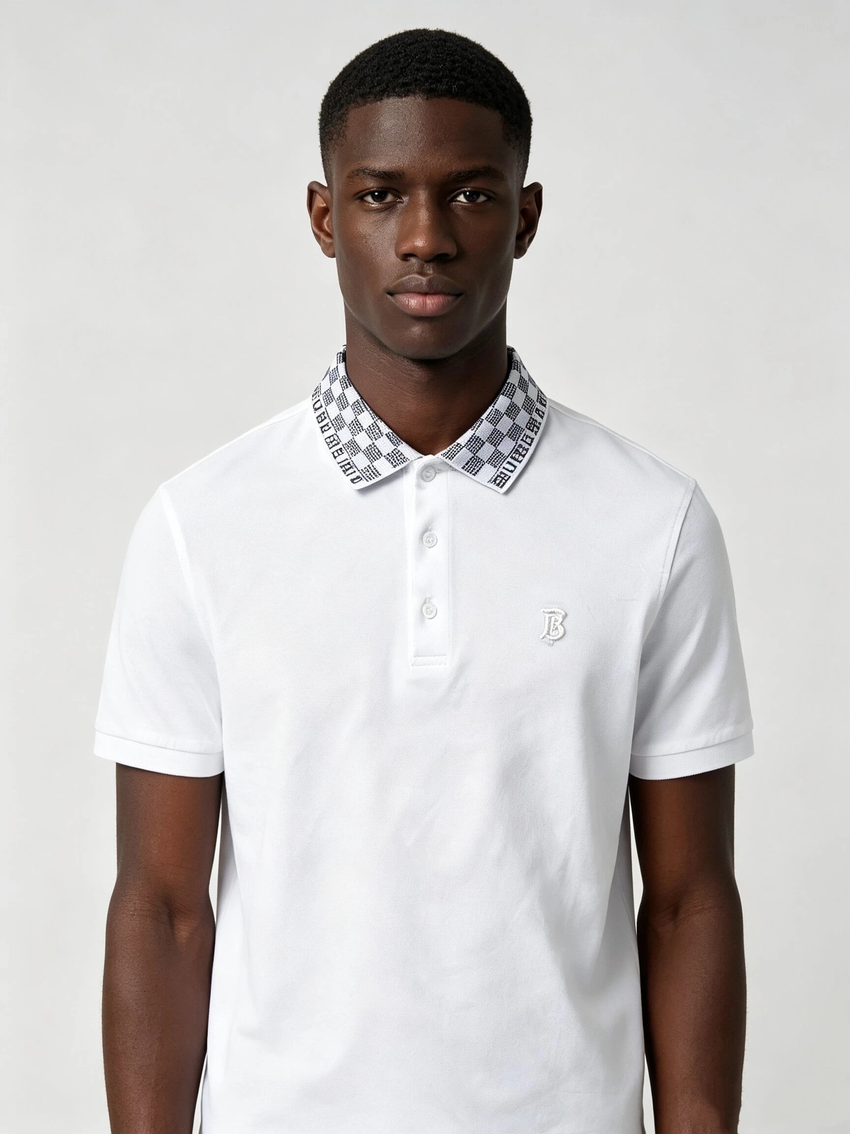 BUR Pique Cotton Checkerboard Polo