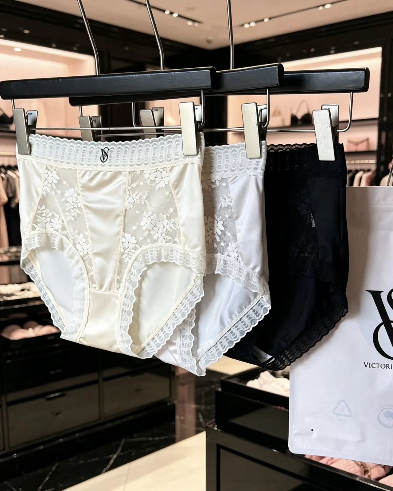 Victoria's Secret Embossed Floral Antibacterial Panty Set