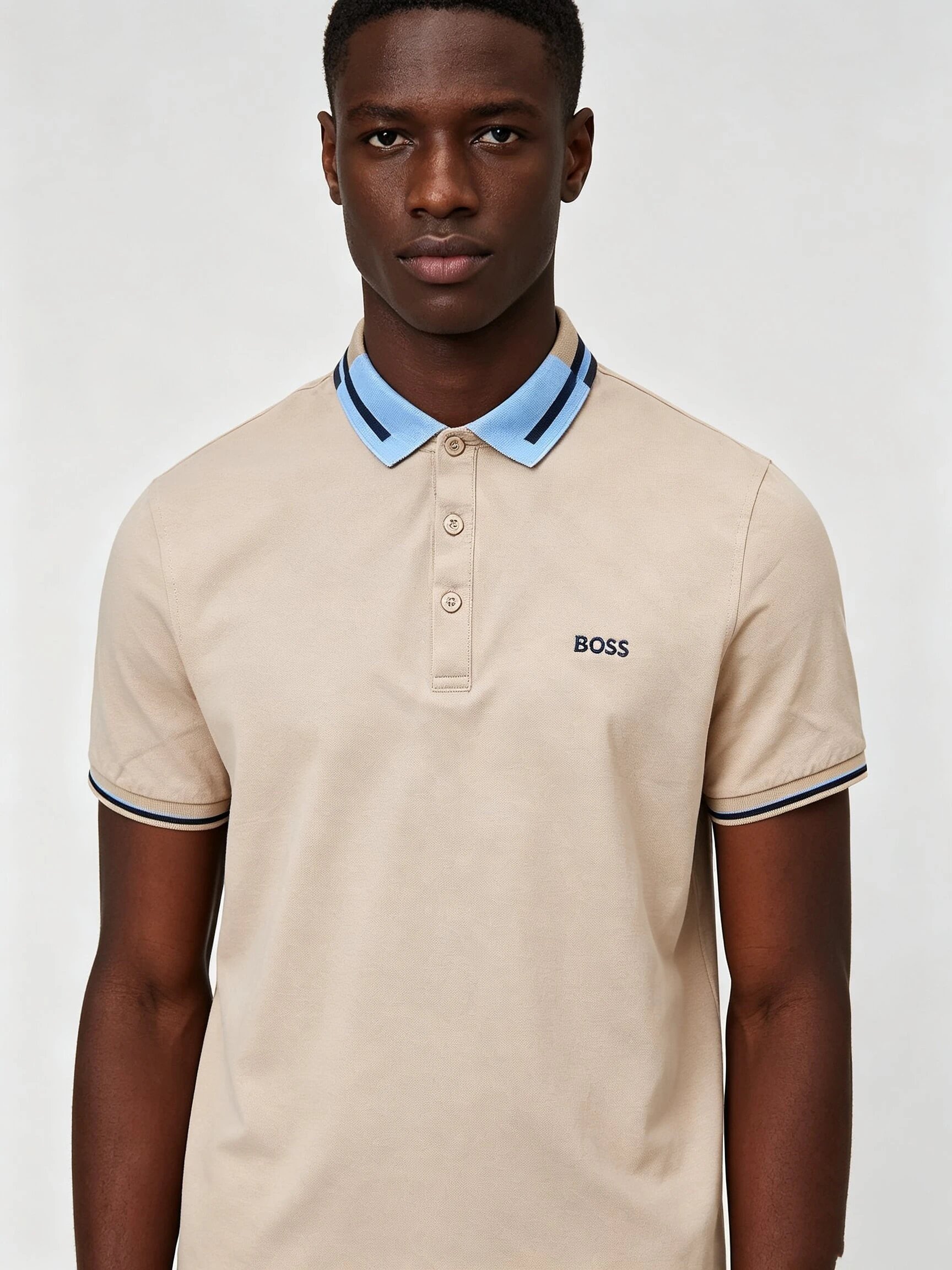 Hugo Silk Cotton Striped Polo