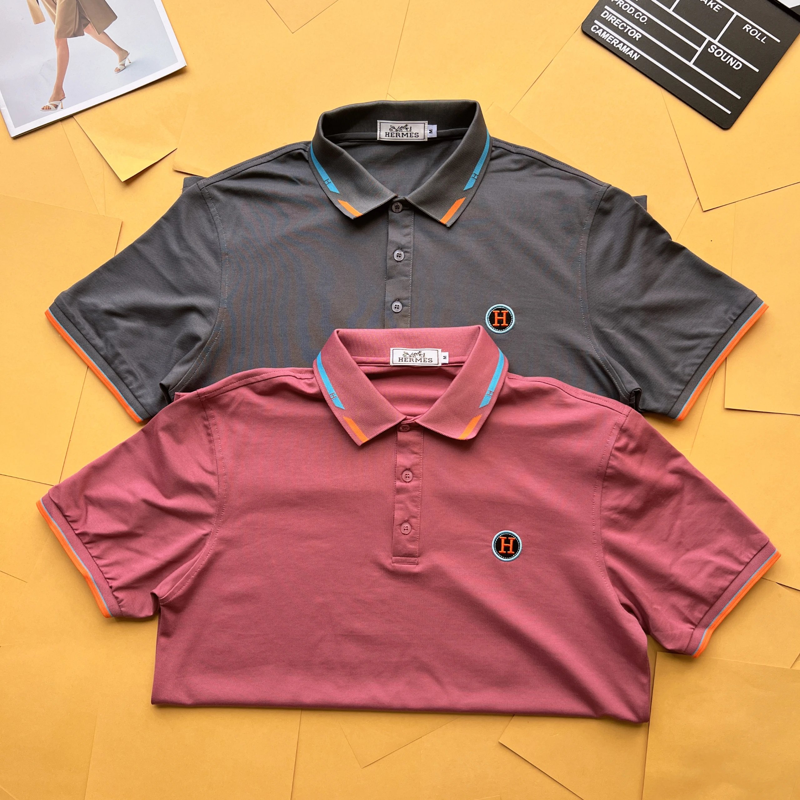 Hermès H-Logo Embroidery Polo Shirt