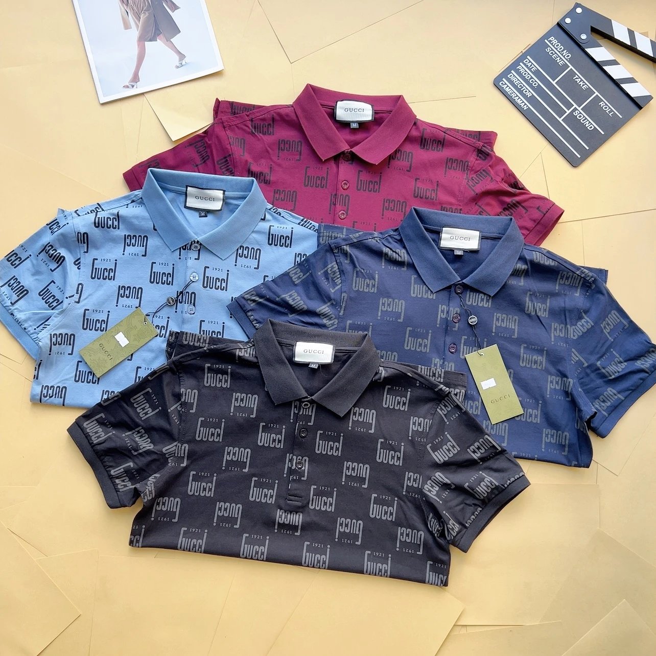 Gucci Monogram Flip Collar T-Shirt