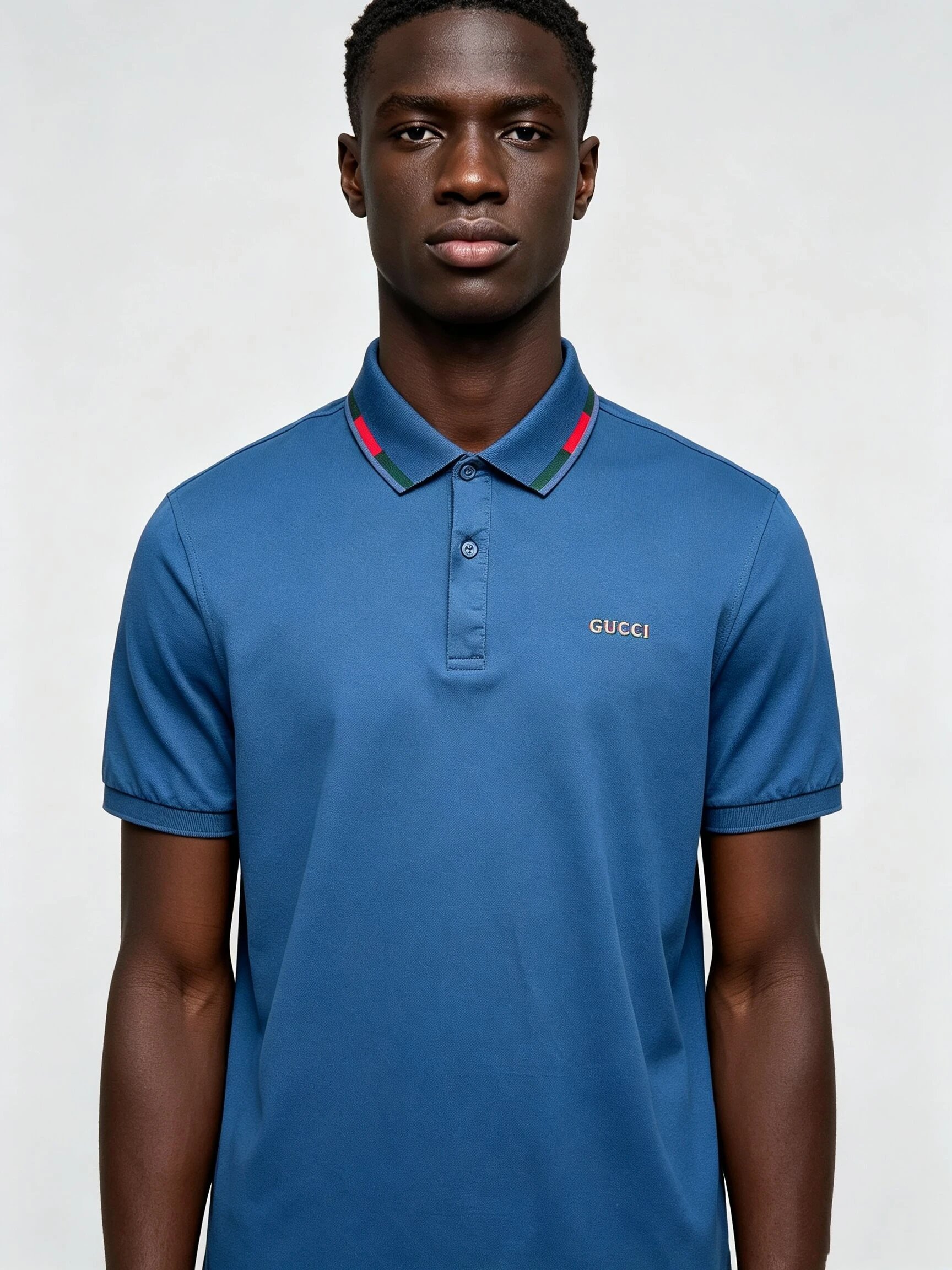 GU Gucci Classic Web Stripe Polo