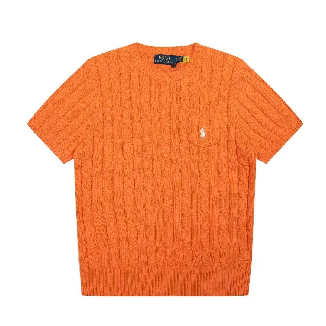 Polo Ralph Lauren Knitwear Short-Sleeve Cable-Knit Shirt — 14