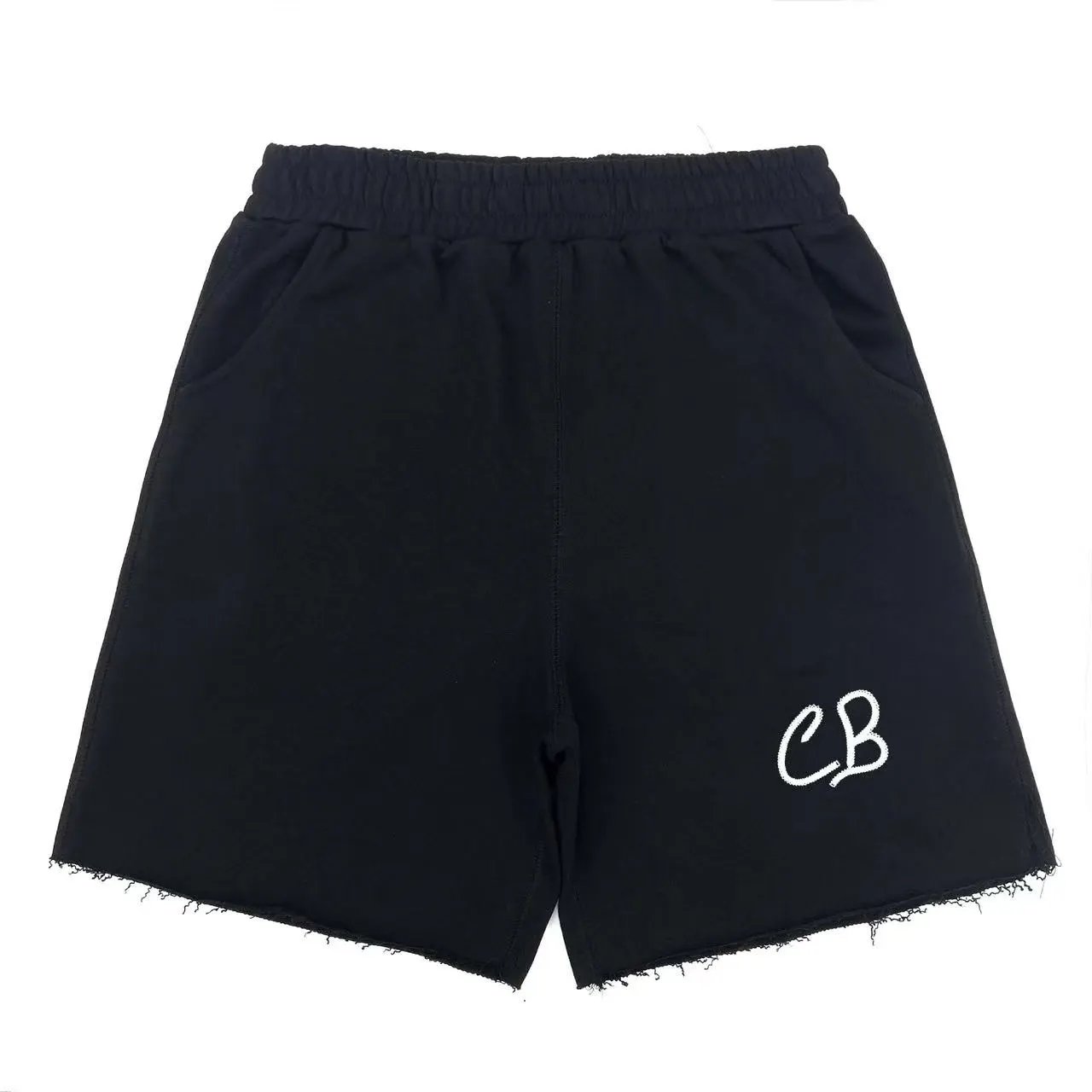 Cole Buxton Shorts CBX Logo Raw-Hem Sweat — 20