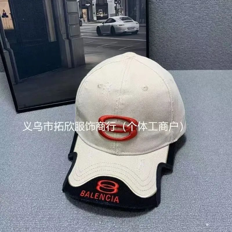 Balenciaga Hats Distressed Logo Baseball Cap — 6