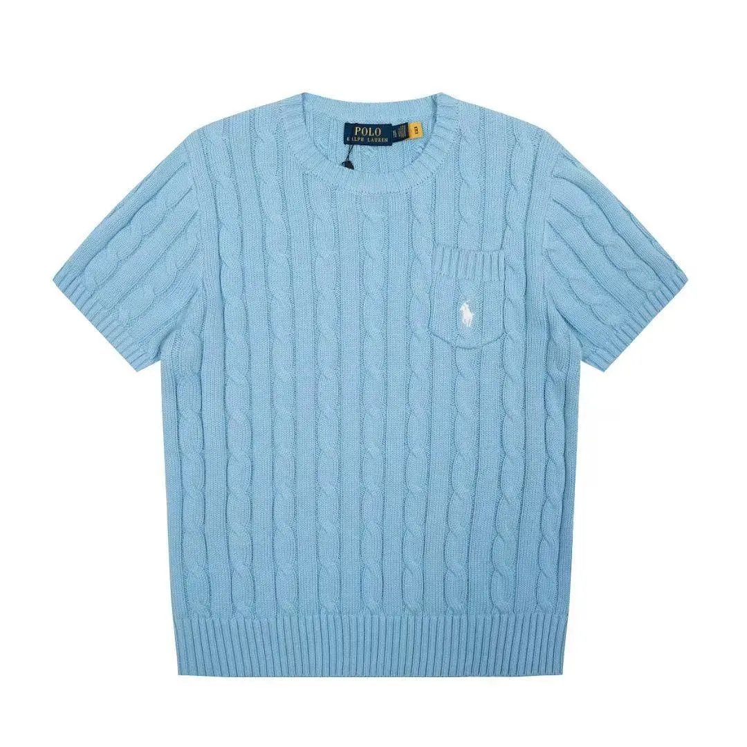 Polo Ralph Lauren Knitwear Short-Sleeve Cable-Knit Shirt — 25