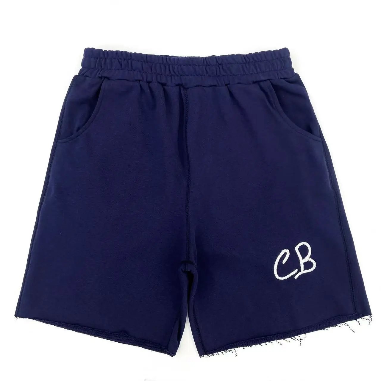 Cole Buxton Shorts CBX Logo Raw-Hem Sweat — 19