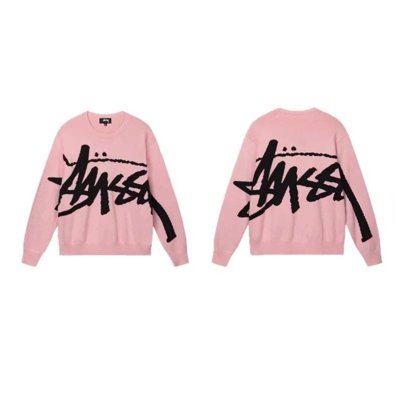 Stüssy Hoodies & Sweatshirts Waffle-Knit Raglan Crewneck Sweatshirt — 29