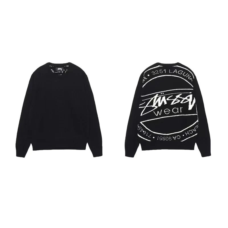 Stüssy Hoodies & Sweatshirts Waffle-Knit Raglan Crewneck Sweatshirt — 21