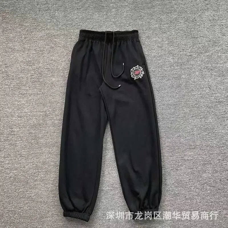 Balenciaga Trousers Wide-leg drawstring sweatpants with side stripes — 10