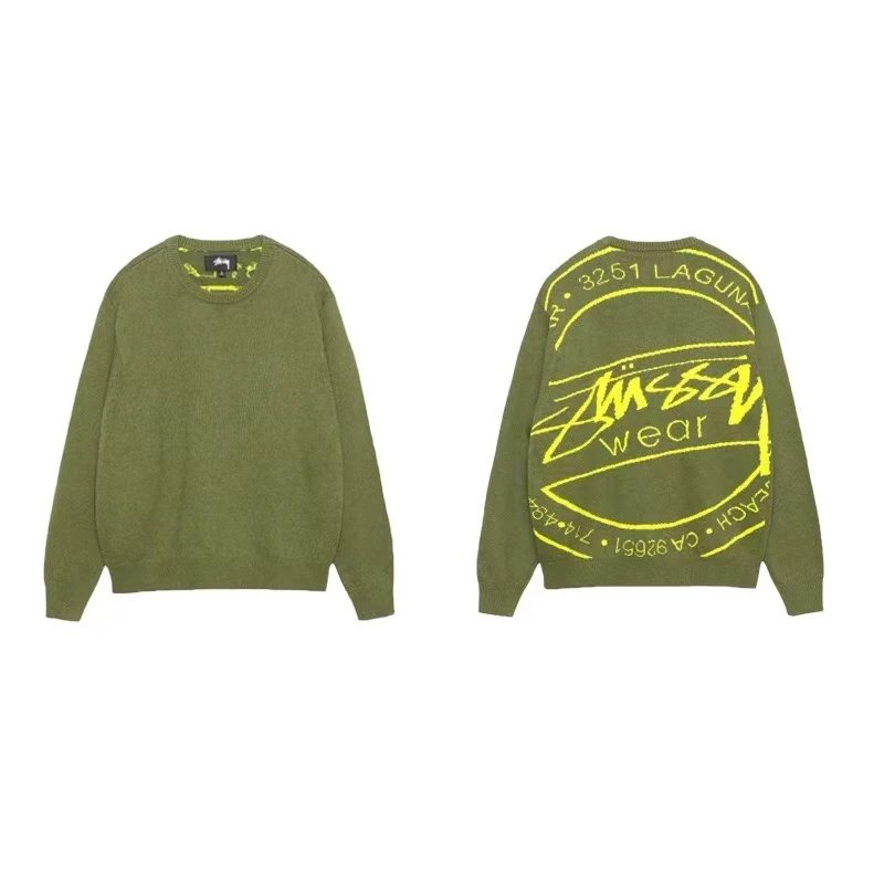 Stüssy Hoodies & Sweatshirts Waffle-Knit Raglan Crewneck Sweatshirt — 25