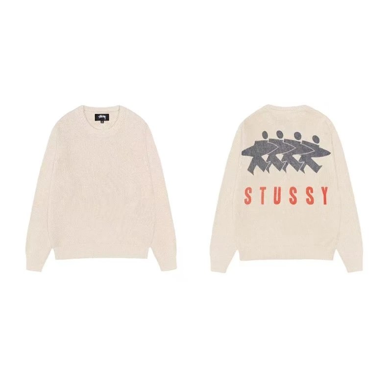 Stüssy Hoodies & Sweatshirts Waffle-Knit Raglan Crewneck Sweatshirt — 22