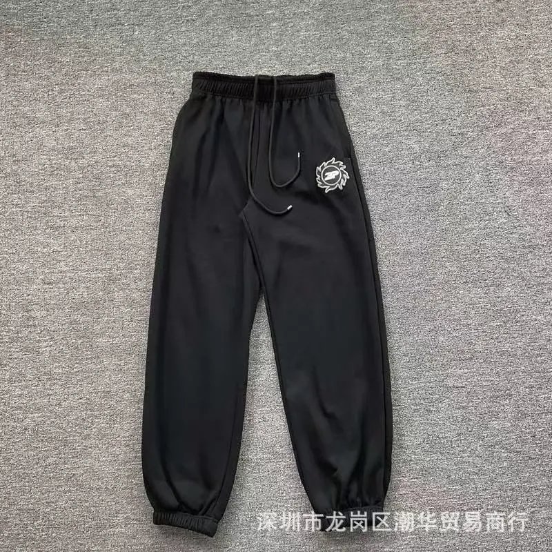 Balenciaga Trousers Wide-leg drawstring sweatpants with side stripes — 12