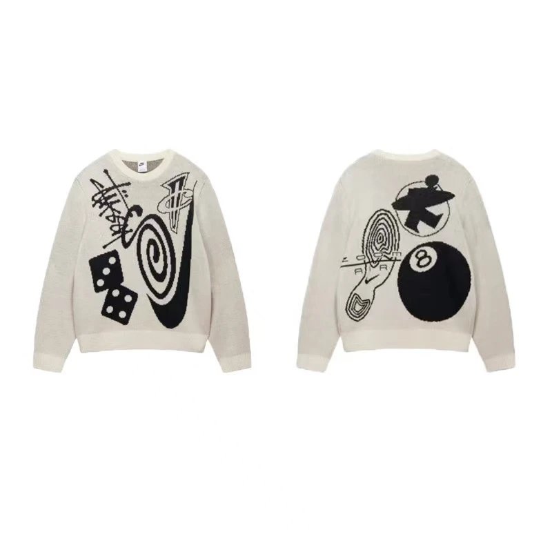 Stüssy Hoodies & Sweatshirts Waffle-Knit Raglan Crewneck Sweatshirt — 269