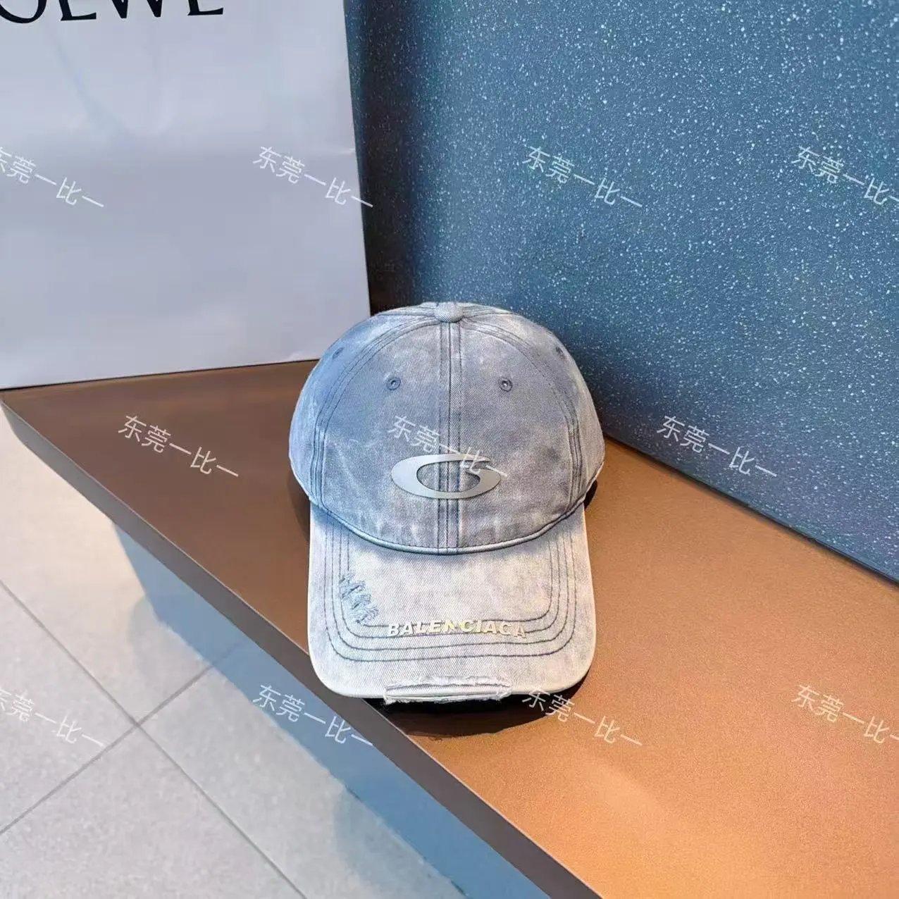 Balenciaga Hats Distressed Logo Baseball Cap — 20
