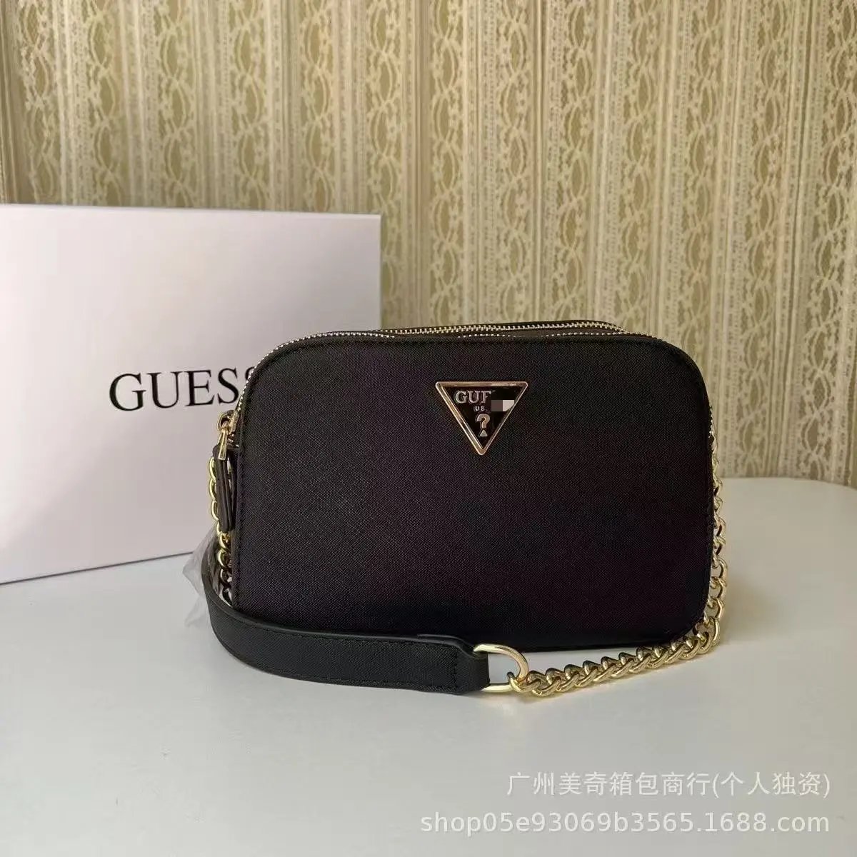 GUESS Crossbody Bags Double-Zip Logo-Print Chain-Strap Bag image 5