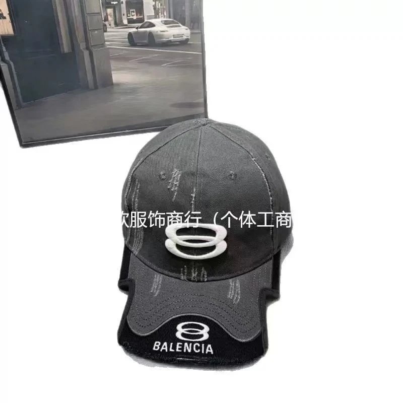 Balenciaga Hats Distressed Logo Baseball Cap — 7