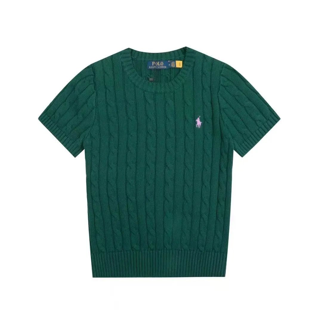 Polo Ralph Lauren Knitwear Short-Sleeve Cable-Knit Shirt — 33