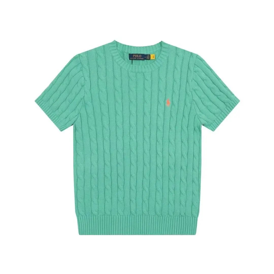 Polo Ralph Lauren Knitwear Short-Sleeve Cable-Knit Shirt — 28