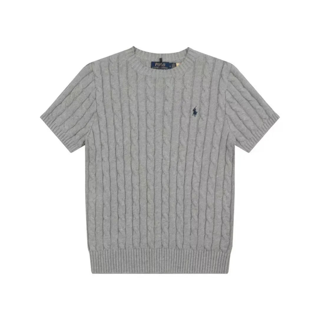 Polo Ralph Lauren Knitwear Short-Sleeve Cable-Knit Shirt — 27