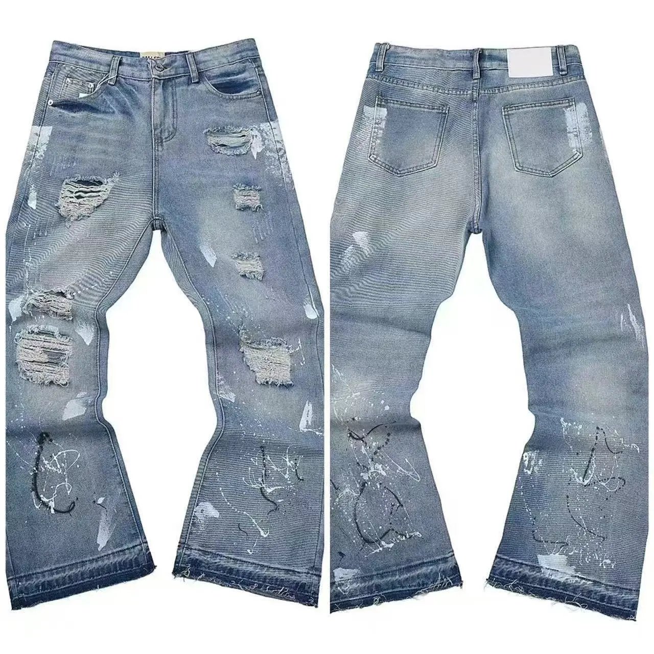 Gallery Dept. Jeans Distressed patchwork and paint-splatter designs — 38