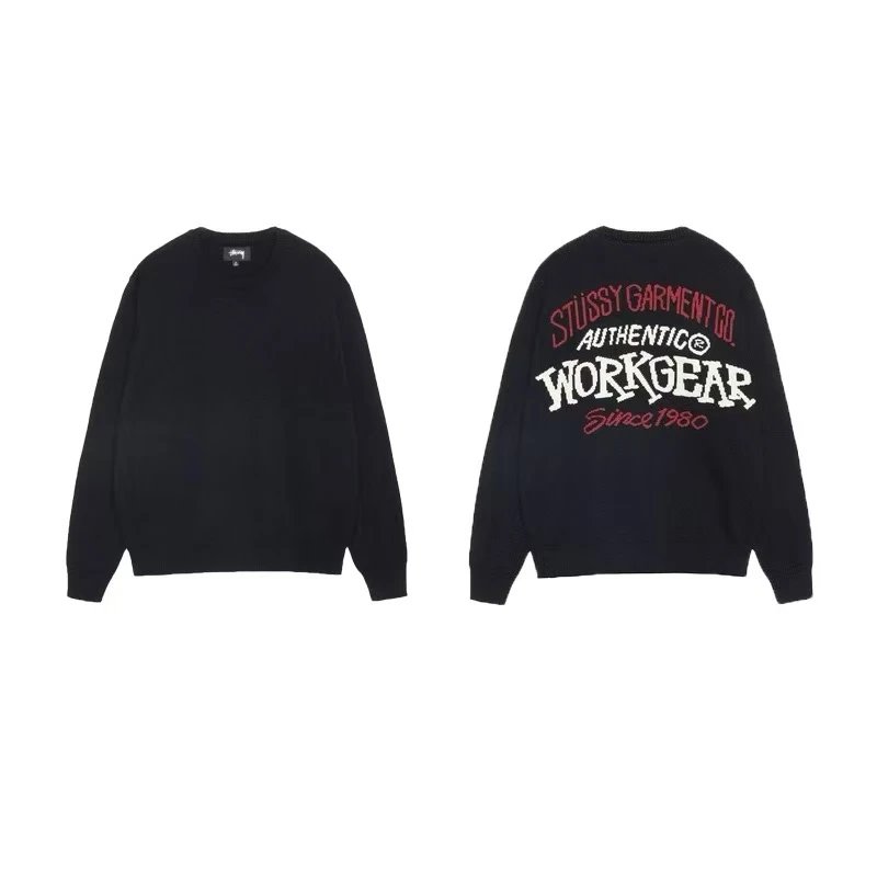 Stüssy Hoodies & Sweatshirts Waffle-Knit Raglan Crewneck Sweatshirt — 30